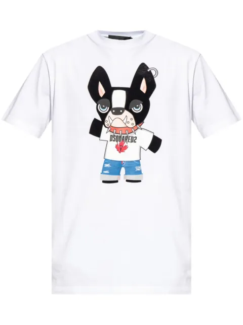 DSQUARED2 graphic-print cotton T-shirt White S74GD1325D20020
