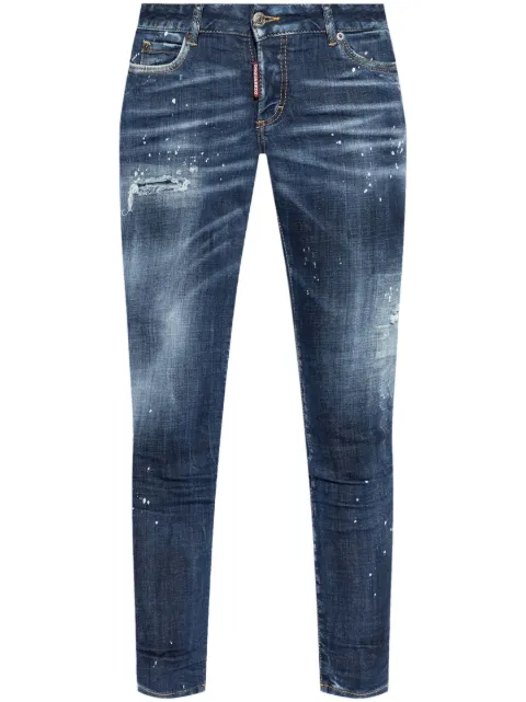 DSQUARED2 logo-patch cotton jeans Blue S75LB0947S30664