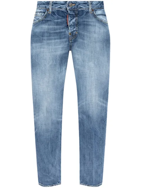 DSQUARED2 logo-patch cotton jeans Blue S75LB0954S30309