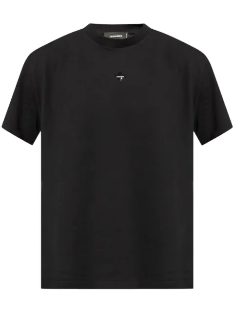 DSQUARED2 logo-appliquéd cotton T-shirt Black S74GD1359S22743