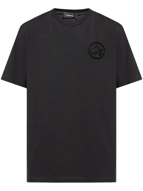 DSQUARED2 logo-appliquéd cotton T-shirt Black S74GD1350S24662