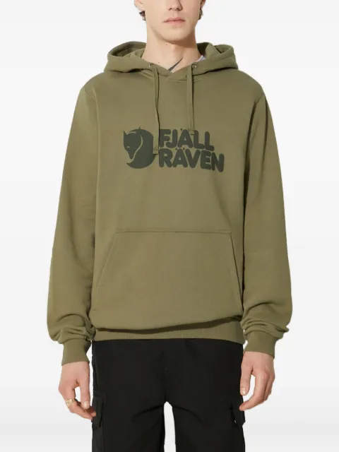 Fjällräven logo-detail hoodie Green F84144