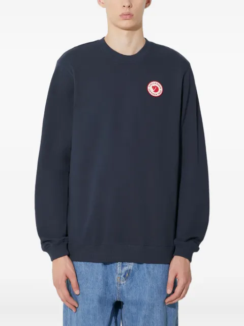 Fjällräven logo-patch crew-neck sweatshirt Blue F87163