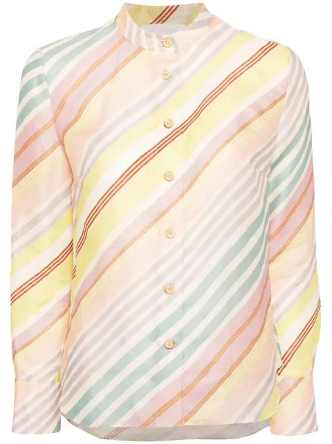 ZIMMERMANN striped linen shirt Neutrals 1409TSS241
