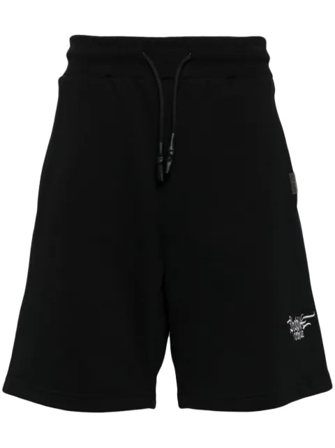 PHOBIA embroidered gothic logo cotton shorts Black PH00590