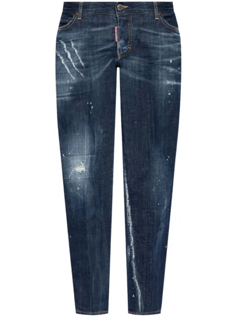 DSQUARED2 logo-patch cotton jeans Blue S75LB0943S30342