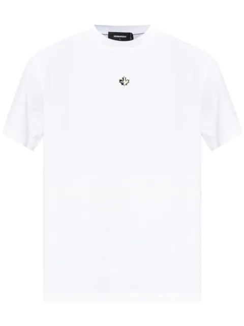 DSQUARED2 logo-appliquéd cotton T-shirt White S74GD1359S22743