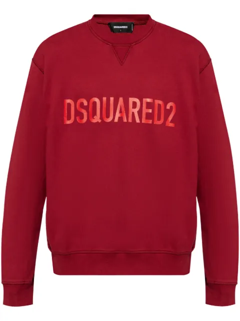 DSQUARED2 logo-print cotton sweatshirt Red S74GU0663D25002