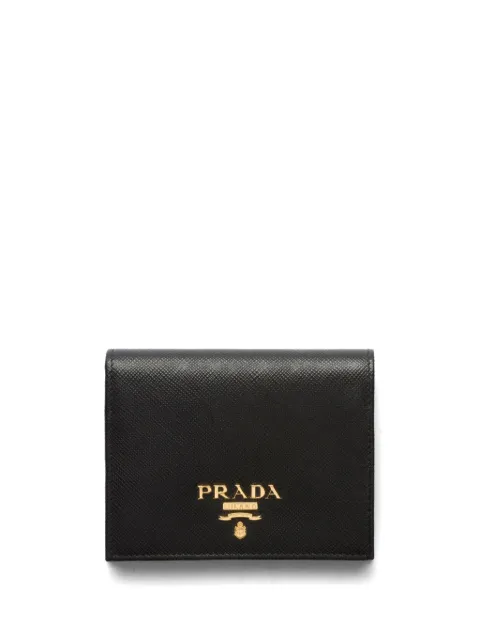 Prada small Saffiano leather wallet Black 1MV204ZLP