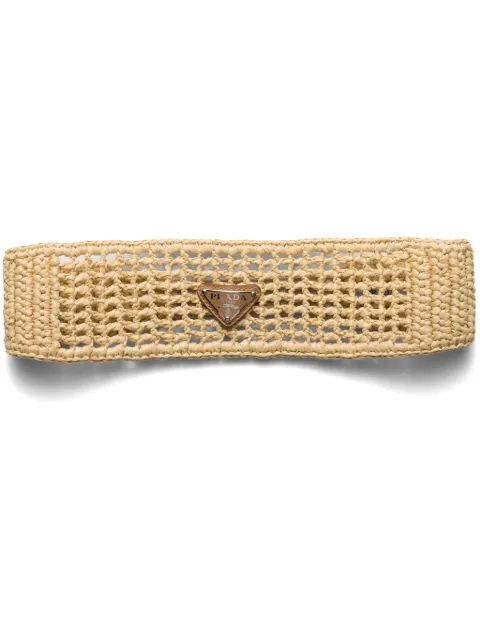 Prada crochet hairband Neutrals 1IH0722CYC