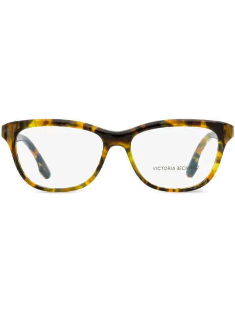 Victoria Beckham Eyewear rectangle-frame glasses Brown VB2607