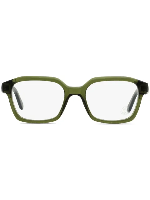 Moncler Eyewear translucent rectangle-frame glasses Green ML5181