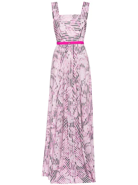 Saiid Kobeisy striped belted maxi dress Purple RTWSS2411