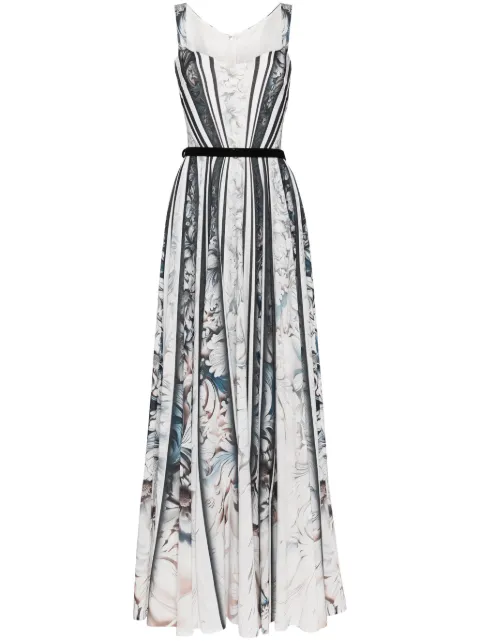 Saiid Kobeisy graphic-print gown Grey RTWSS2417