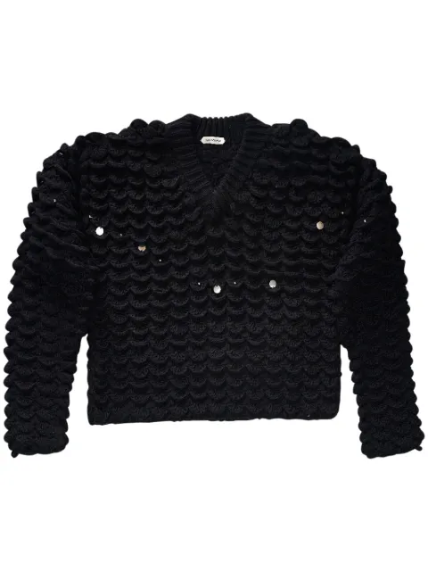 Namacheko embellished V-neck jumper Black NW234400N75609999