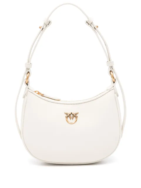 PINKO Half Moon baby leather shoulder bag White 103538A0F1