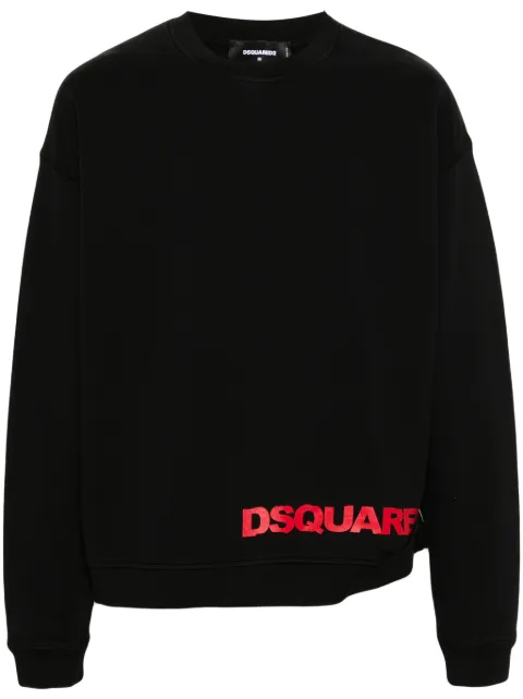 DSQUARED2 logo-print cotton sweatshirt Black S74GU0806S25030