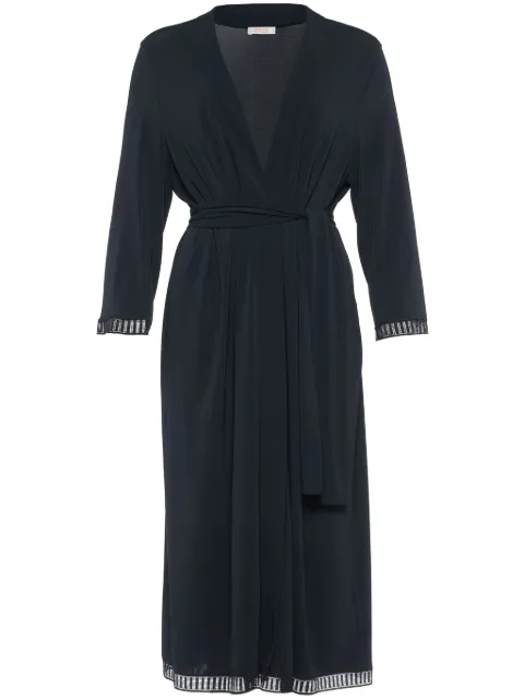 ERES Violette lace trim robe Blue 222404