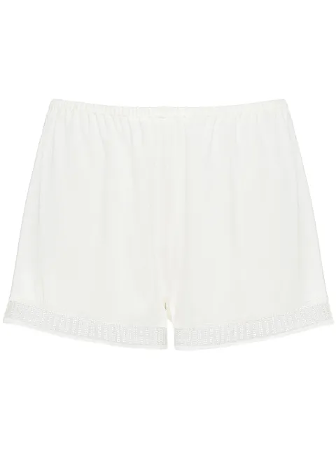 ERES Sylvie Graphic lace-trim shorts White 232444