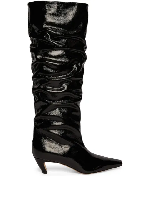 MSGM 55mm leather boots Black 3741MDS710848