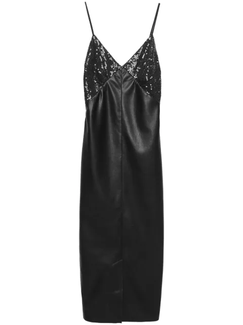 MSGM sequin-embellished midi dress Black 3741MDA45Y247601