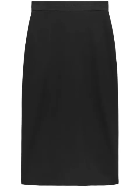 MSGM logo-print maxi skirt Black 3741MDD23247506