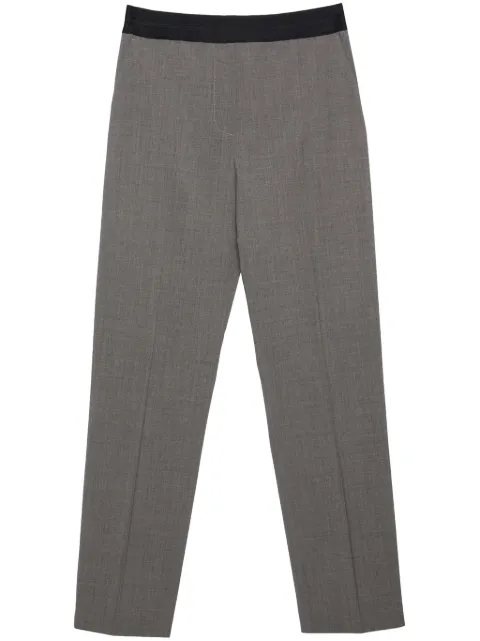 MSGM straight-leg virgin-wool-blend trousers Grey 3741MDP13247506