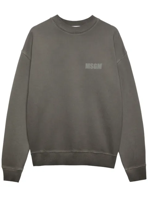 MSGM logo-print cotton sweatshirt Grey 3740MM116247587