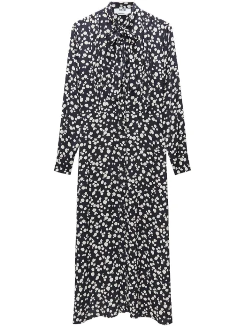MSGM spot-print maxi dress Black 3741MDA37247663