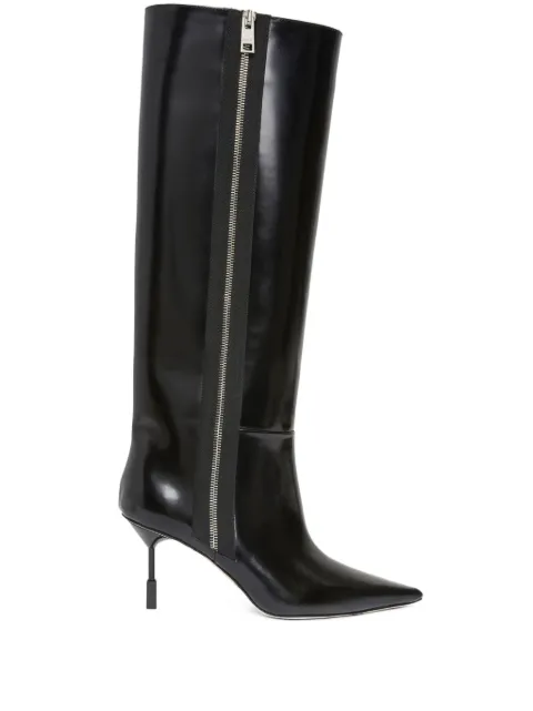 MSGM pointed-toe leather boots Black 3742MDS950859