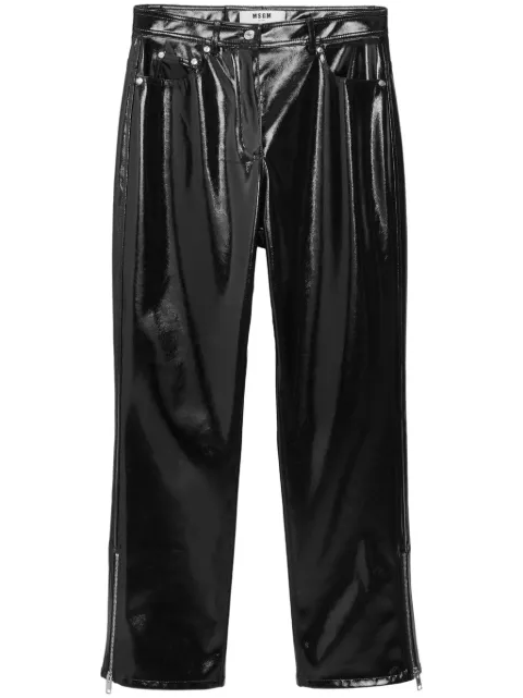 MSGM drop-crotch tapered trousers Black 3742MDP08247800