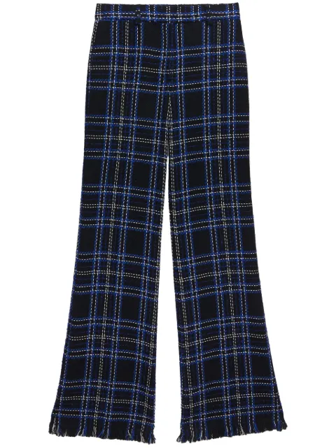 MSGM checked-panel cotton trousers Black 3741MDP07247628