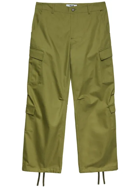 MSGM drawstring cargo trousers Green 3740MP04247500