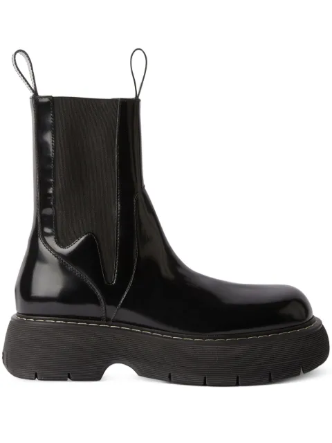 MSGM platform leather Chelsea boots Black 3741MDS804629