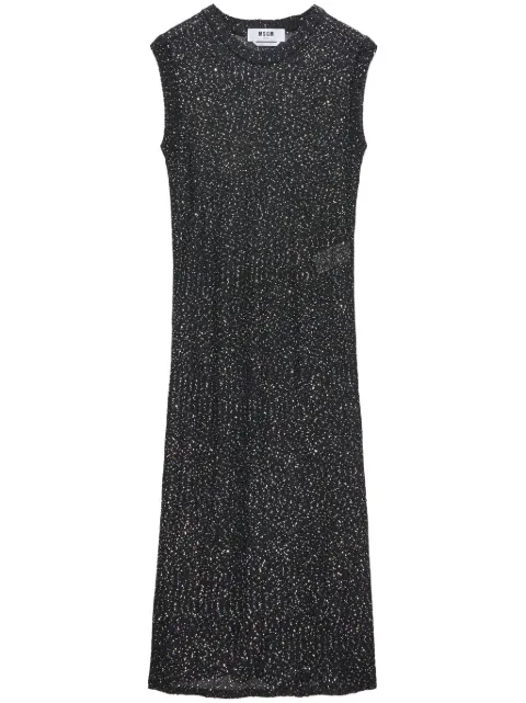 MSGM sequin-embellished midi dress Black 3741MDA195247784
