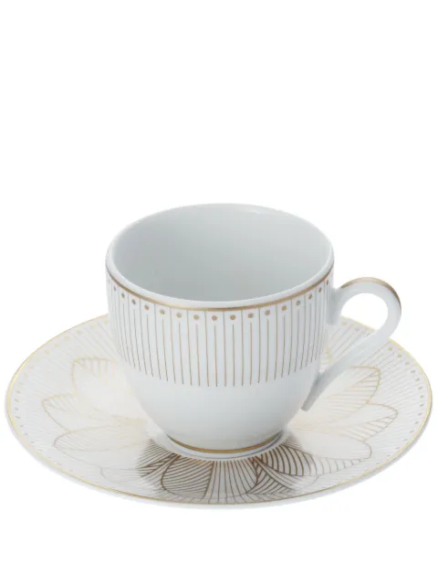 Christofle Malmaison Impériale coffee cup and saucers (set of two) White 3570660491519