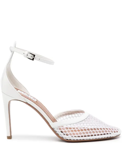 Alaïa fishnet-detailing pumps White AA3E049TK007