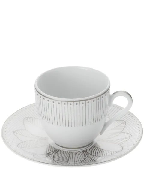 Christofle Malmaison Impériale coffee cup and saucers (set of two) White 3570660491496