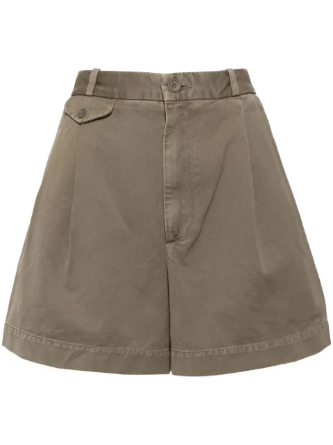 AGOLDE Becker pleat-detailing shorts Green A9214B1626