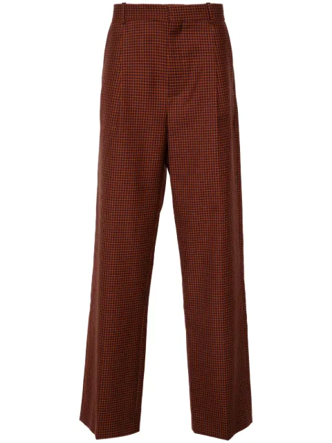 Botter checked trousers Red M5030W117