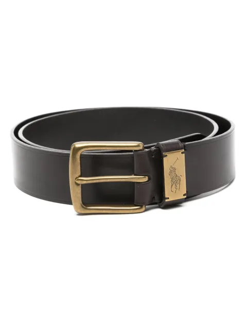 Polo Ralph Lauren Pony-Plaque leather belt Brown 405931712002