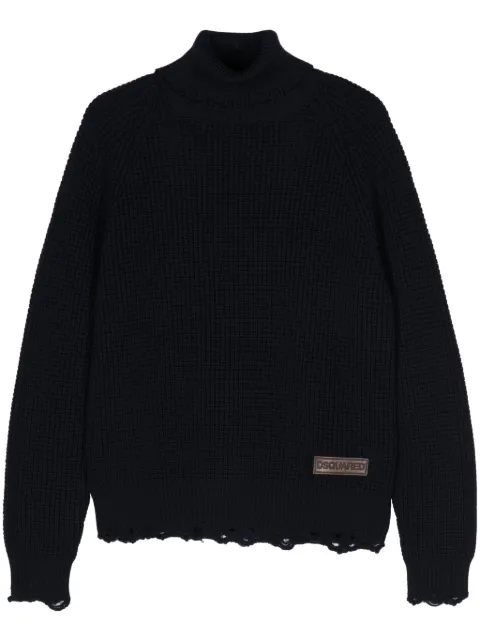 DSQUARED2 roll-neck wool jumper Blue S74HA1473D13040