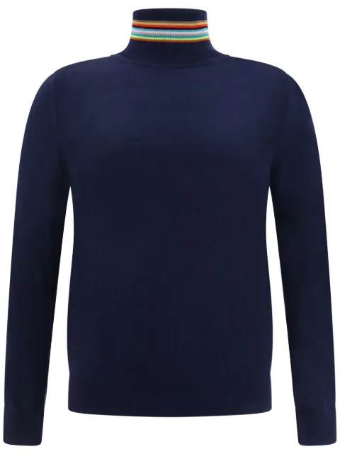 Paul Smith roll-neck merino jumper Blue M1R565XM02093