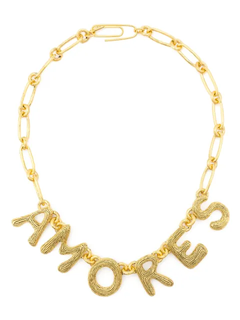 Aurelie Bidermann Amaite letter-charm necklace Gold SS24CO01MG