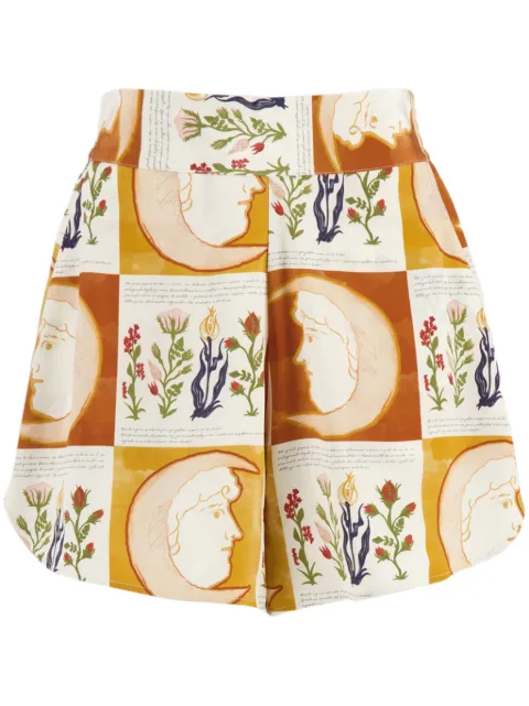 PAULA printed crepe shorts Yellow CALCITA2