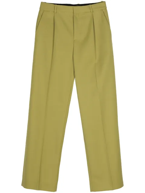 Botter pleat-detail wool trousers Green M5030W118