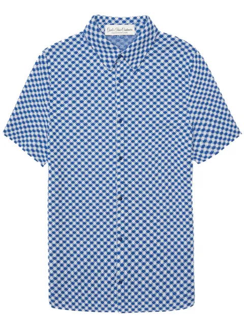 GOD'S TRUE CASHMERE dot knit cashmere shirt Blue SP24U5003DJCLAPLL