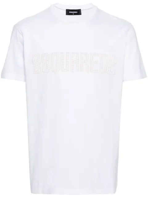 DSQUARED2 logo-appliqué cotton T-shirt White S74GD1327S23009