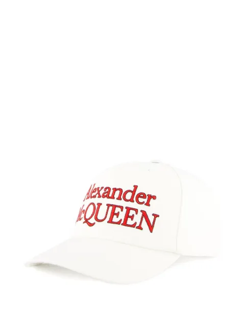 Alexander McQueen logo print cap White 7953274105Q