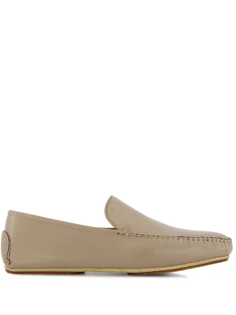 Manolo Blahnik Mayfair leather loafers Neutrals 3232676